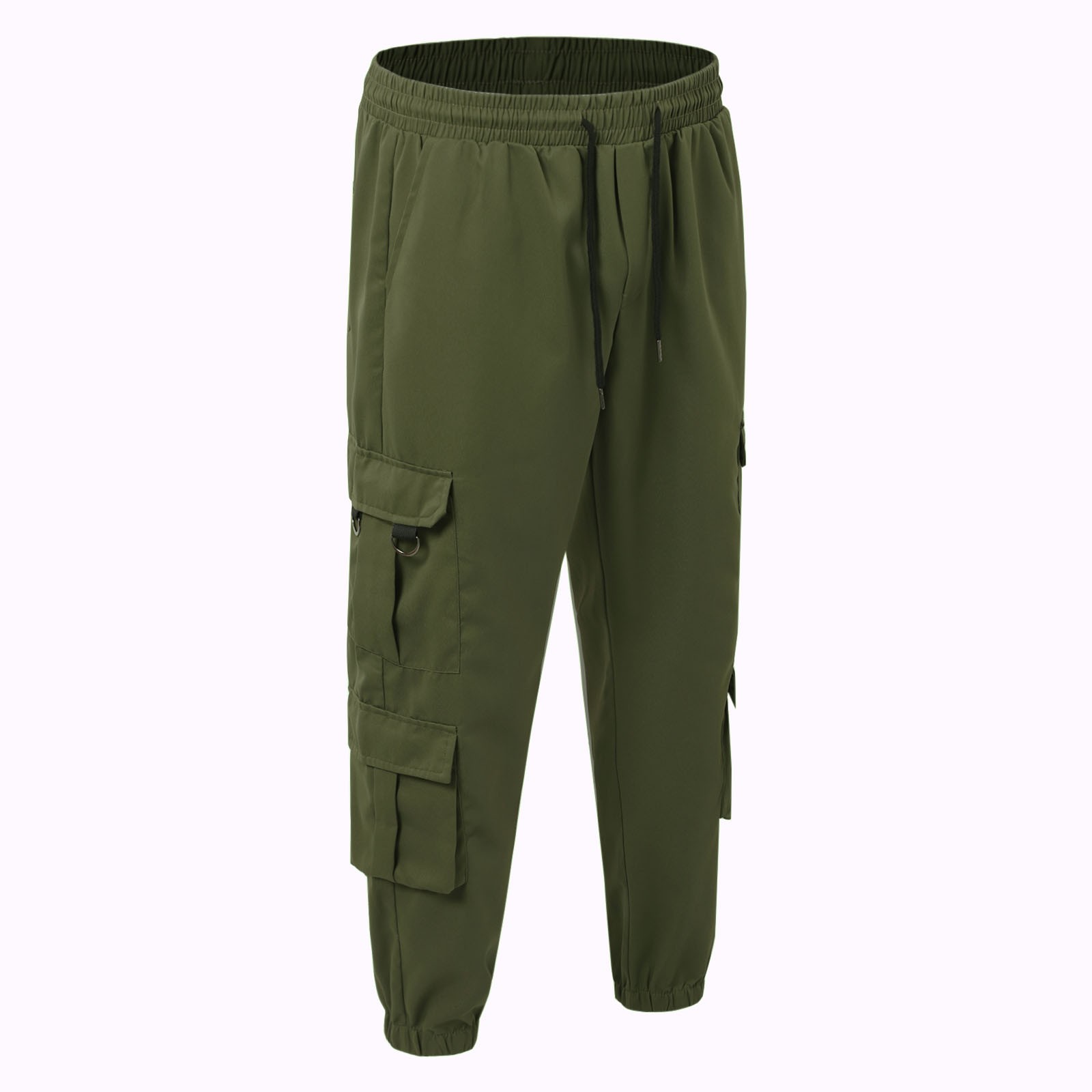 thumbnail image 4 of Pantalones cargo para hombre - Pantalones de chándal de pana para exterior - Poliéster, corte cónico, bolsillos utilitarios, tallas S-XXL, 4 of 8